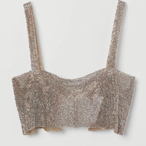NWT H&M Rhinestone Top - Picture 2 of 10